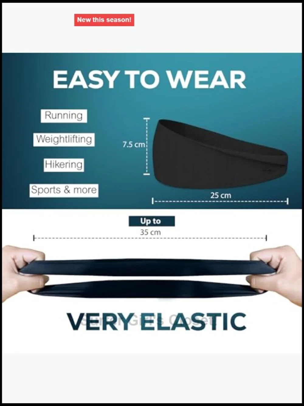Moisture Wicking Sport Headband Pack of 5 Running Sweatband